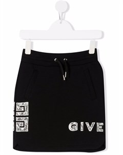 Юбка с вышитым логотипом Givenchy kids