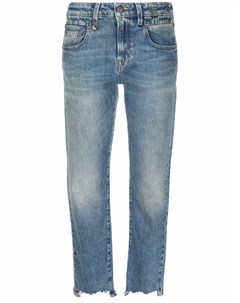 Прямые джинсы с эффектом потертости R13