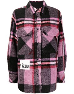 Флисовая куртка рубашка в клетку тартан Izzue