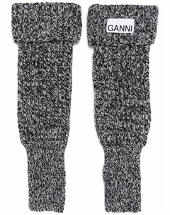 Трикотажные перчатки с логотипом Ganni
