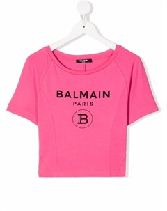 Футболка с логотипом Balmain kids