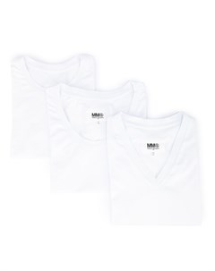 Комплект из трех футболок с логотипом Mm6 maison margiela