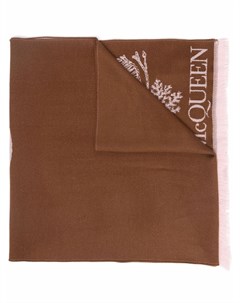 Шерстяной шарф с жаккардовым логотипом Alexander mcqueen