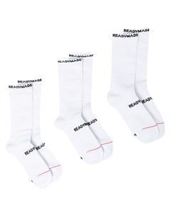 Комплект из трех пар носков с логотипом Readymade