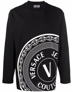 Футболка с логотипом V Emblem Versace jeans couture