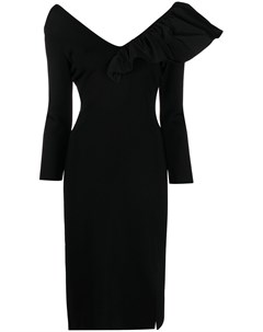 Платье с оборками на плече Givenchy