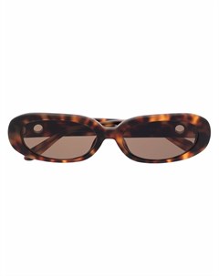 Солнцезащитные очки в оправе черепаховой расцветки Linda farrow