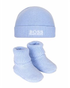 Комплект из шапки и носков с вышитым логотипом Boss kidswear