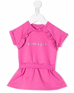 Платье мини с оборками и логотипом Givenchy kids