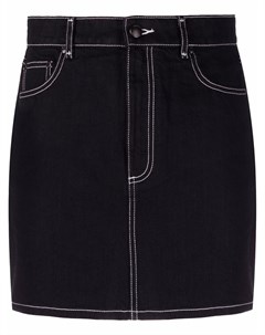 Джинсовая юбка с контрастной строчкой Burberry