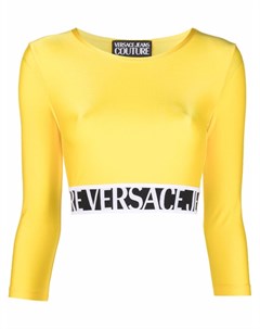 Укороченный топ с логотипом Versace jeans couture
