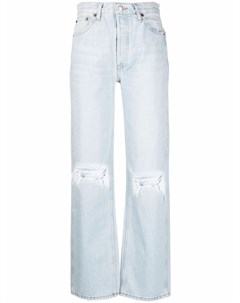 Широкие джинсы с эффектом потертости Re/done