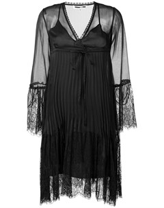 Плиссированное кружевное платье с вышивкой Mcq swallow