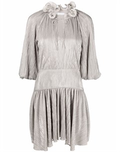 Платье мини асимметричного кроя с эффектом металлик Jonathan simkhai