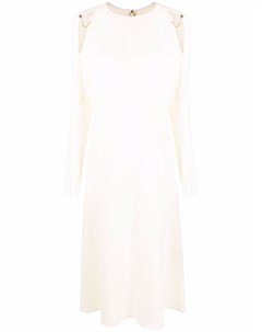 Платье миди с вырезами на плечах Victoria beckham