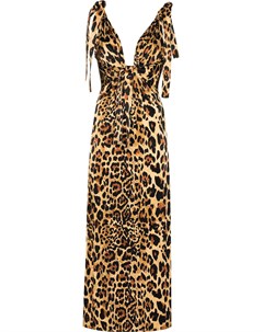 Платье макси с леопардовым принтом Paco rabanne