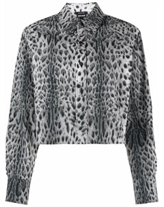 Укороченная рубашка с леопардовым принтом Just cavalli