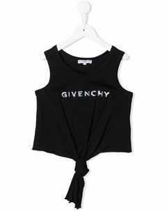 Укороченный топ с логотипом Givenchy kids