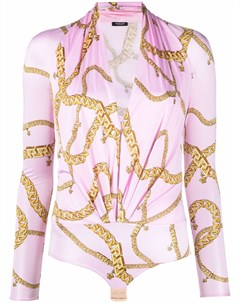 Приталенная блузка с принтом Versace