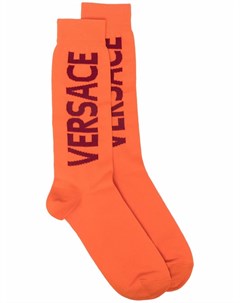Носки с контрастным логотипом Versace