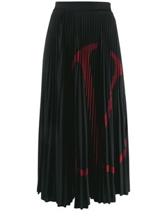 Плиссированная юбка с принтом VLogo Valentino