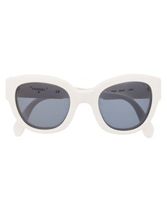 Круглые солнцезащитные очки с логотипом Chanel pre-owned