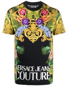 Футболка с контрастным логотипом Versace jeans couture