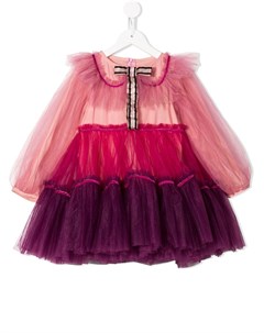 Платье мини Dorothia в стиле колор блок Raspberry plum