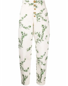 Прямые брюки с цветочным принтом Giambattista valli