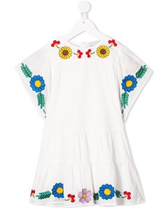 Платье с цветочной вышивкой Stella mccartney kids