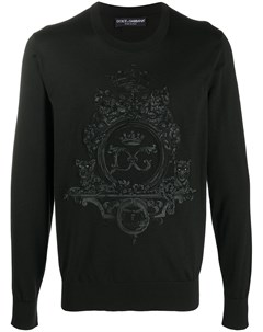 Пуловер с вышитым логотипом Dolce&gabbana