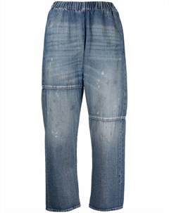 Укороченные джинсы с эластичным поясом Mm6 maison margiela