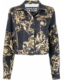 Джинсовая куртка с узором Baroque Versace jeans couture