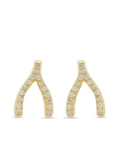 Серьги гвоздики из желтого золота с бриллиантами Jennifer meyer