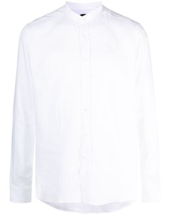Рубашка с воротником стойкой и закругленным подолом Mp massimo piombo