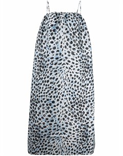 Платье без рукавов с леопардовым принтом Ganni