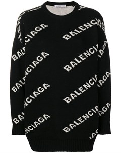 Джемпер вязки интарсия с логотипом Balenciaga