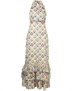 Платье с вырезом халтер и цветочным принтом Agua by agua bendita