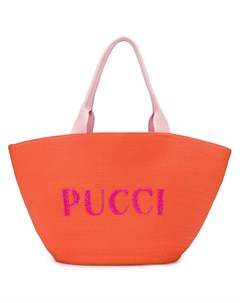 Плетеная сумка тоут с логотипом Emilio pucci