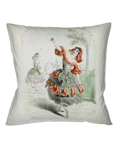 Декоративная подушка танцующие цветы граната оранжевый 45x45 см Object desire