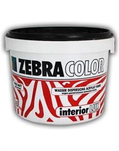 Краска Интерьер Люкс 1 5кг белый Zebracolor
