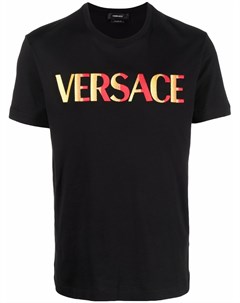 Футболка с вышитым логотипом Versace