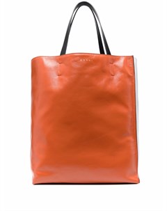 Объемная сумка тоут с логотипом Marni