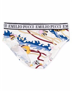 Трусы брифы с принтом Ranuncoli и логотипом Emilio pucci junior