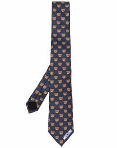 Шелковый галстук с принтом Moschino