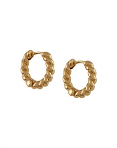 Витые позолоченные серьги кольца Nialaya jewelry