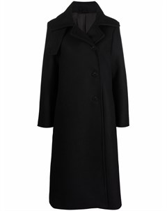 Фетровое однобортное пальто Totême