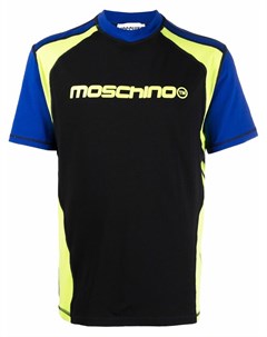 Футболка в стиле колор блок с логотипом Moschino