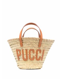 Плетеная мини сумка с логотипом Emilio pucci