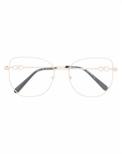 Очки в массивной оправе с декором Gancini Salvatore ferragamo eyewear